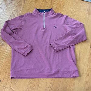 Rhoback Quarter 1/4 Zip Pullover size large dusty pink